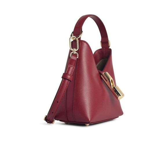 Furla Hobo Iride' Mini Bag In Cherry Leather Women - Picture 2 of 3